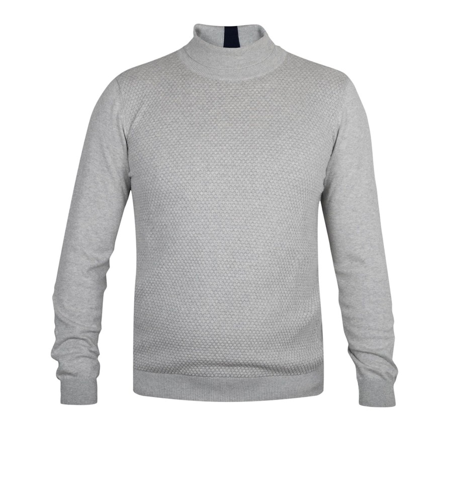 Guide London | Cotton Roll Neck With Jacquard Front