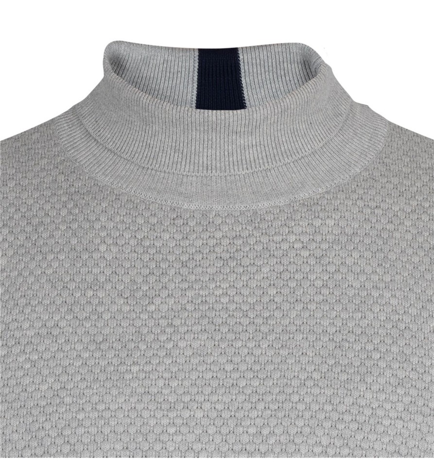 Guide London | Cotton Roll Neck With Jacquard Front