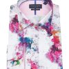 Guide London | Brush Watercolour Effect Long Shirt White/Multi