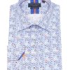 Guide London | Long Sleeve Multi Circle Print Shirt White/Blue