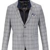 Guide London | Italian Wool And Cotton Blend Tweed With Quilt Insert Navy