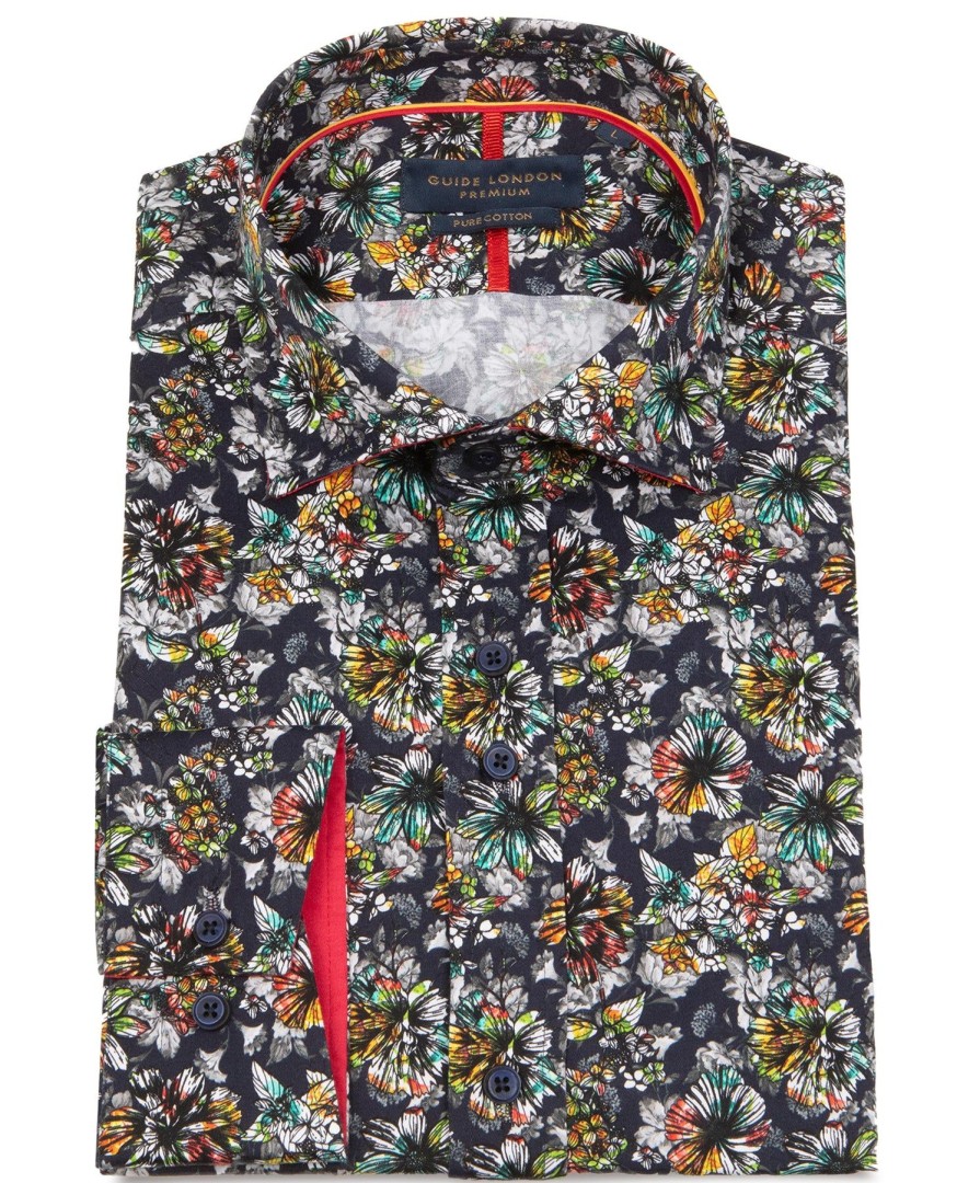 Guide London | Long Sleeve Power Of Flower Print Shirt Multi