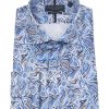 Guide London | Long Sleeve Abstract Print Shirt White/Blue