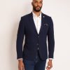 Guide London | Knitted Textured Blazer Navy