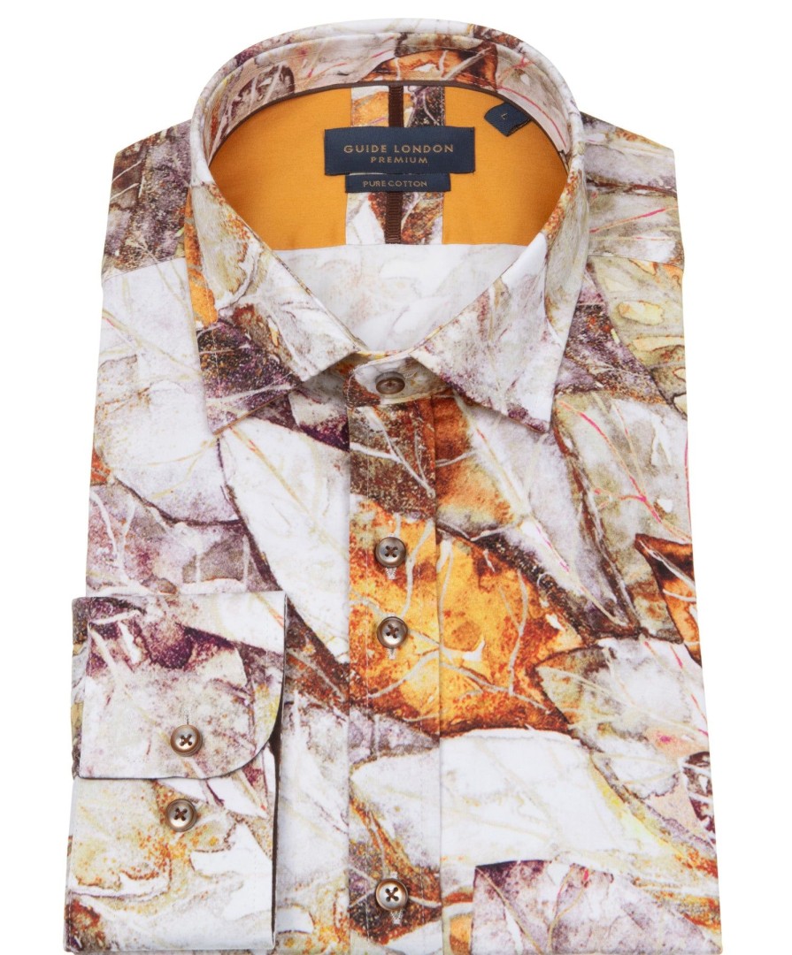 Guide London | Autumn Leaf Pattern Shirt Multi