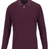 Guide London | Long Sleeve Zip Knitted Polo