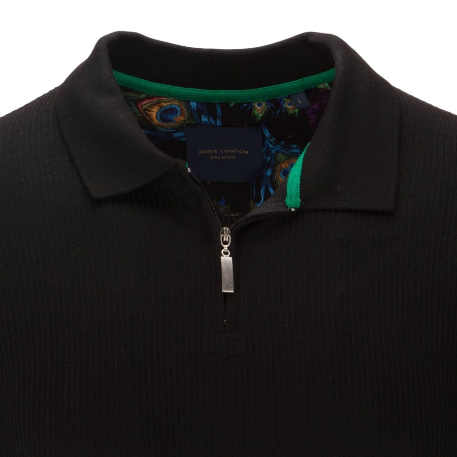 Guide London | Long Sleeve Half Zip Polo