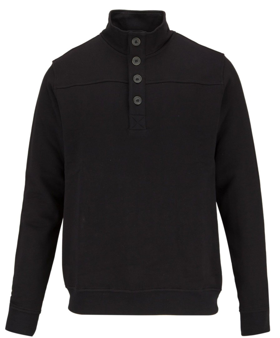 Guide London | Half Zip Sweatshirt With Shirt Collar