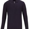 Guide London | Half Zip Ribbed Cuff Polo Top