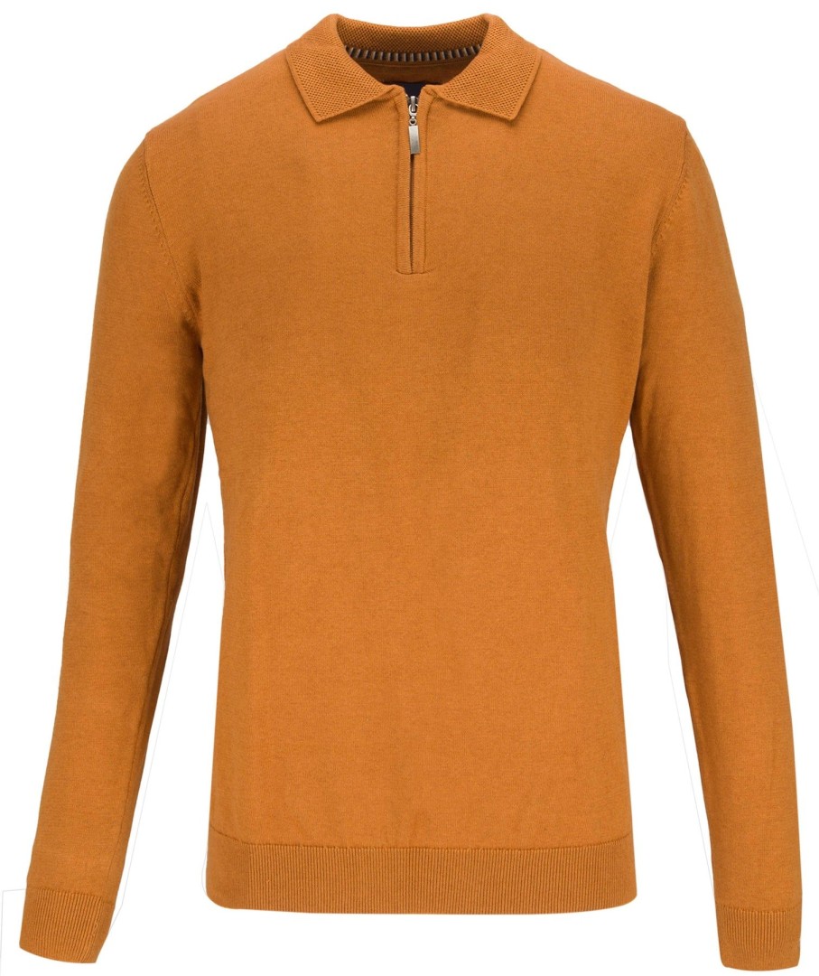 Guide London | Half Zip Ribbed Cuff Polo Top