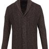 Guide London | Cable Knit Shawl Collar Cardigan