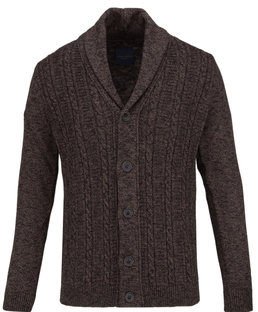 Guide London | Cable Knit Shawl Collar Cardigan