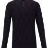 Guide London | Long Sleeve Diamond Knit Polo