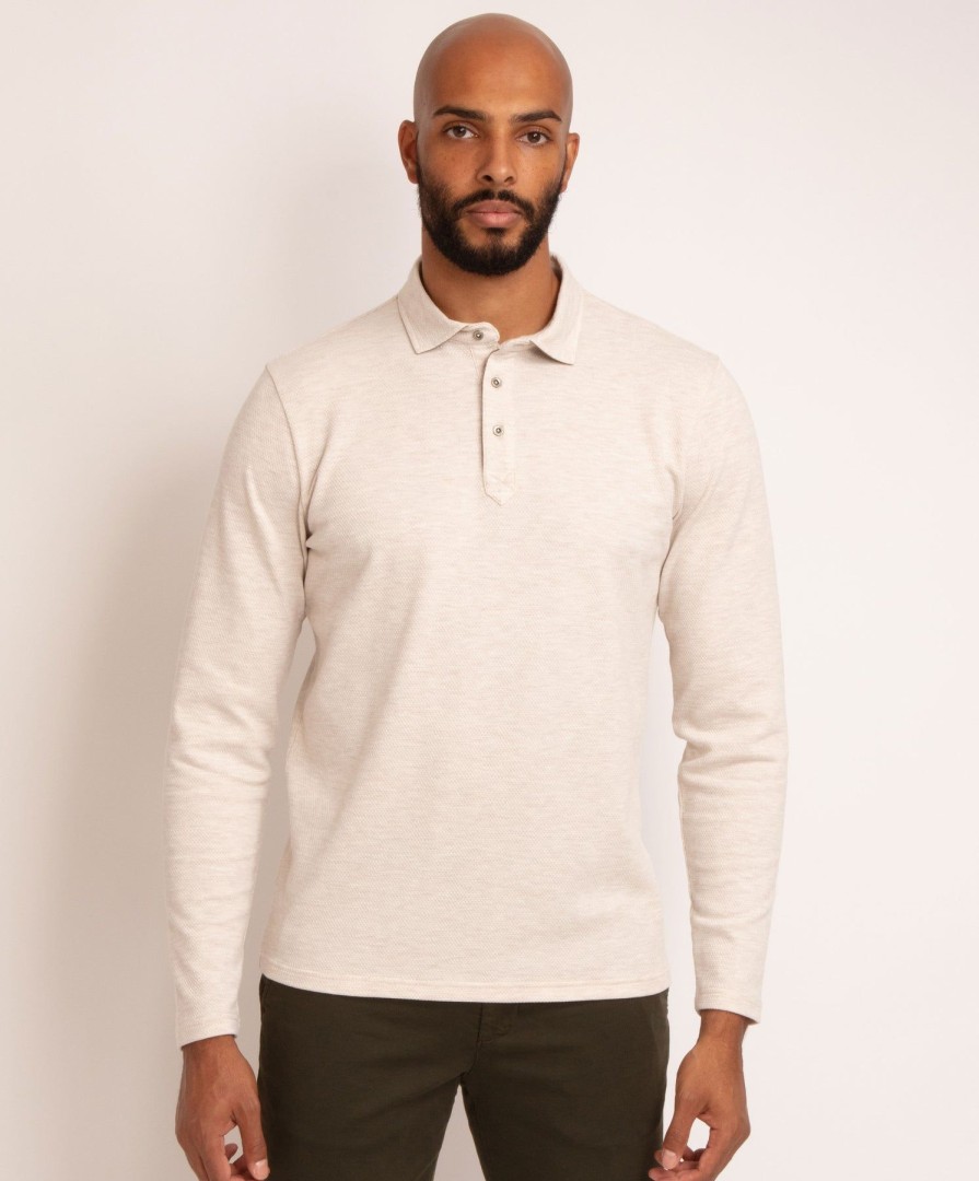 Guide London | Long Sleeve Textured Polo Top