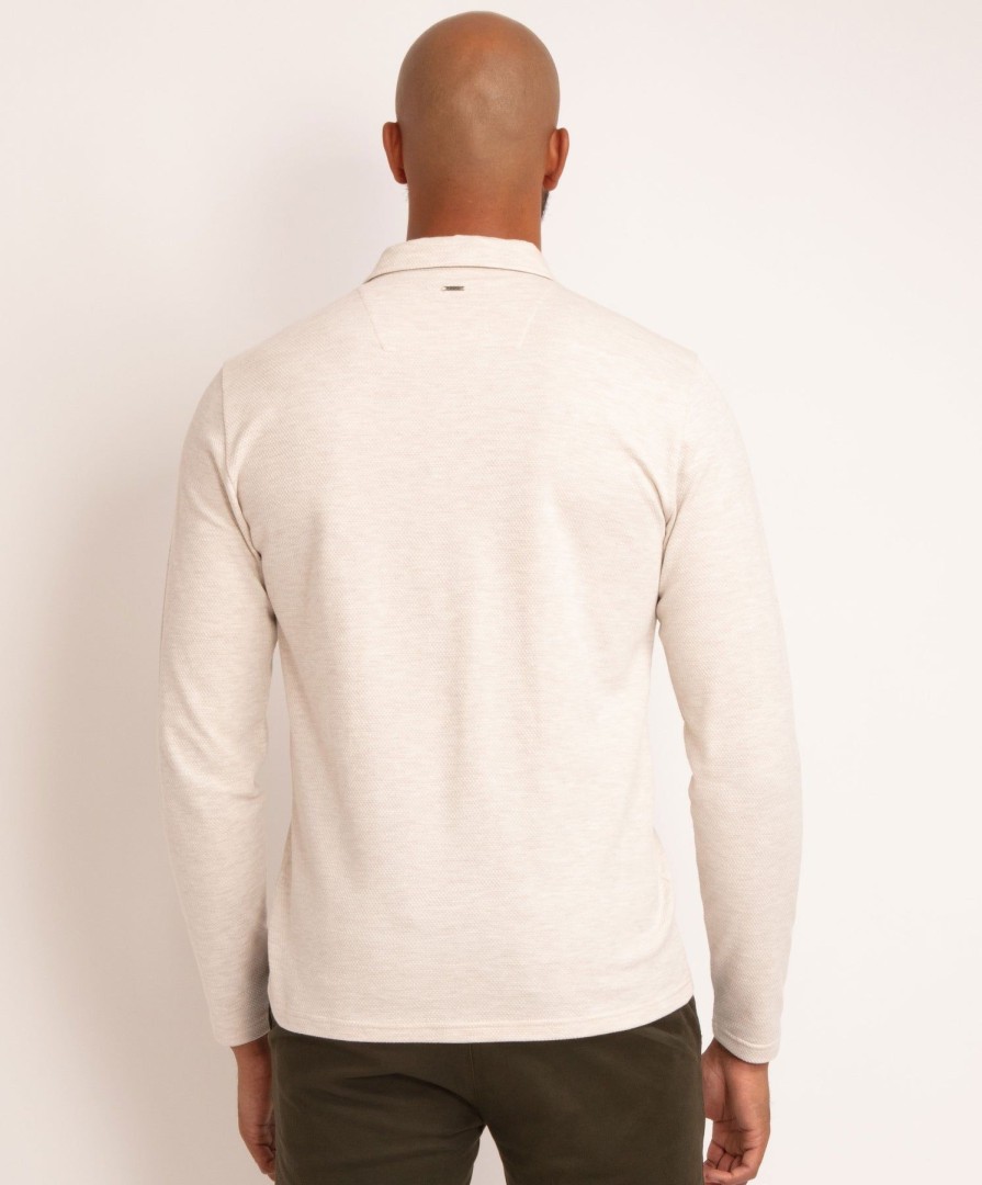 Guide London | Long Sleeve Textured Polo Top