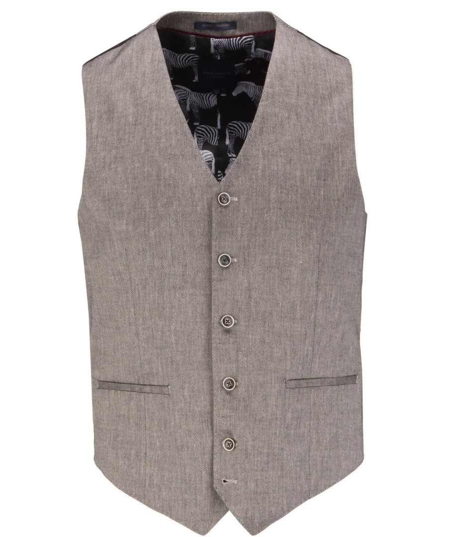 Guide London | Linen Cotton Blend Waistcoat