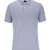 Guide London | Herringbone Button Polo White/Navy