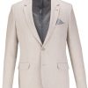 Guide London | Italian Cotton Linen Blend Herringbone Blazer