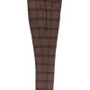 Guide London | Brushed Tweed Check Trouser Tan