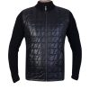 Guide London | Zip Thru Knitted Funnel Neck With Quilted Front Black