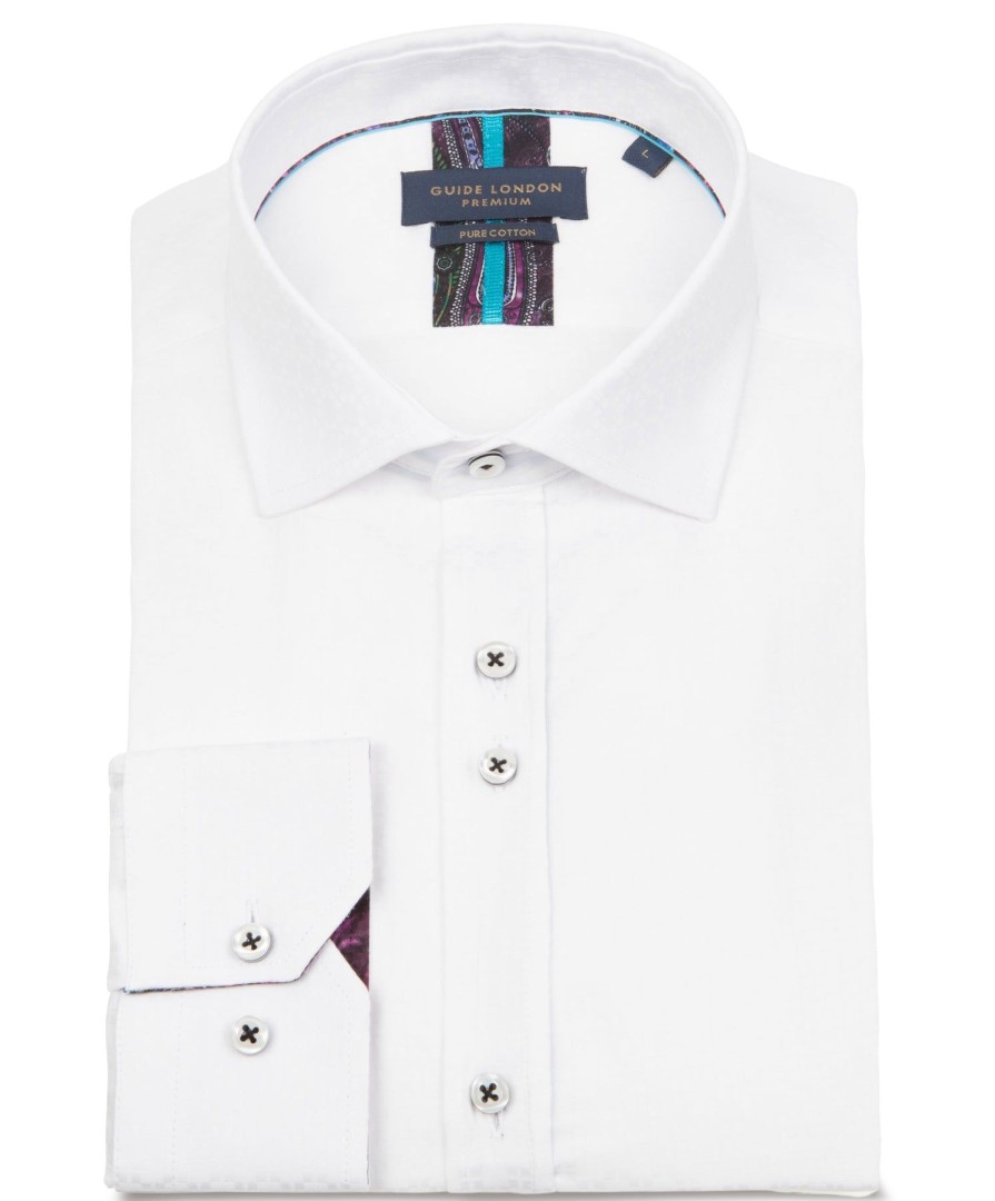 Guide London | Plain But Not Plain Shirt White