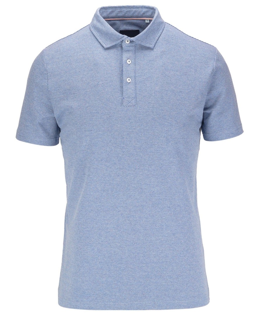 Guide London | Short Sleeve Melange Jacquard Polo