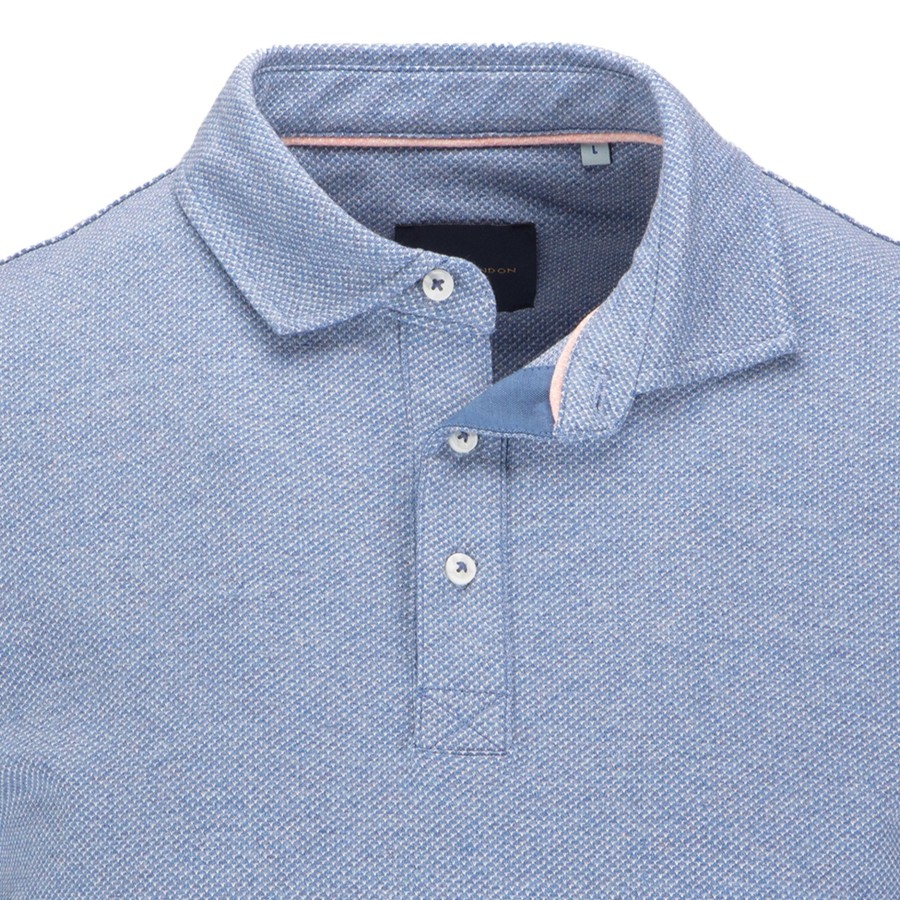 Guide London | Short Sleeve Melange Jacquard Polo