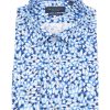 Guide London | Long Sleeve Petal Print Shirt Blue