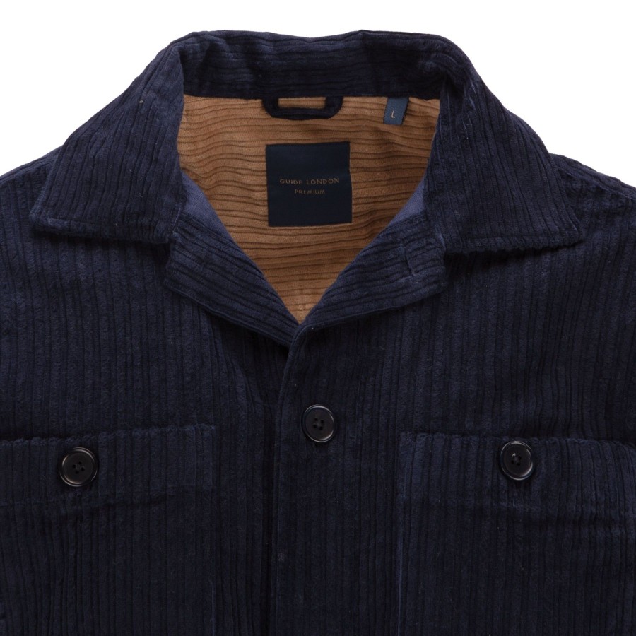 Guide London | Corduroy Shirt Jacket Navy