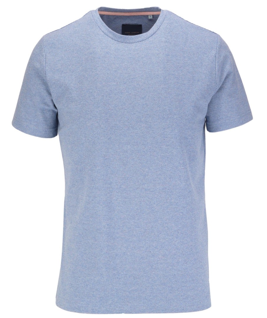 Guide London | Short Sleeve Jacquard Crew Neck T-Shirt