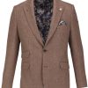 Guide London | Textured Single Breasted Blazer Tan