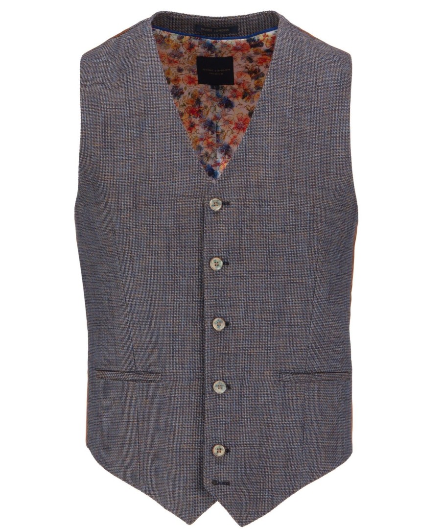 Guide London | Textured Woven Triple Colour Yarn Waistcoat