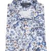 Guide London | Long Sleeve Illustrated Florals Shirt Blue