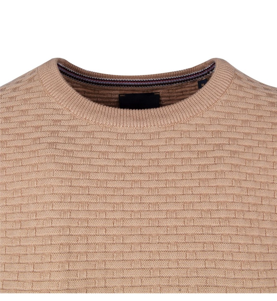 Guide London | Knitted Jacquard Crew Neck Jumper