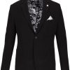 Guide London | Single Breasted Velvet Blazer Black