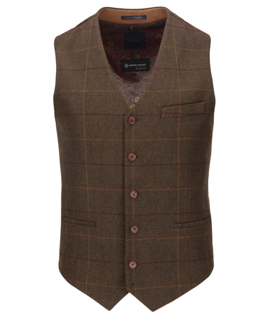 Guide London | Checked Waistcoat Olive