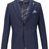 Guide London | Check Wool Blend Blazer Blue