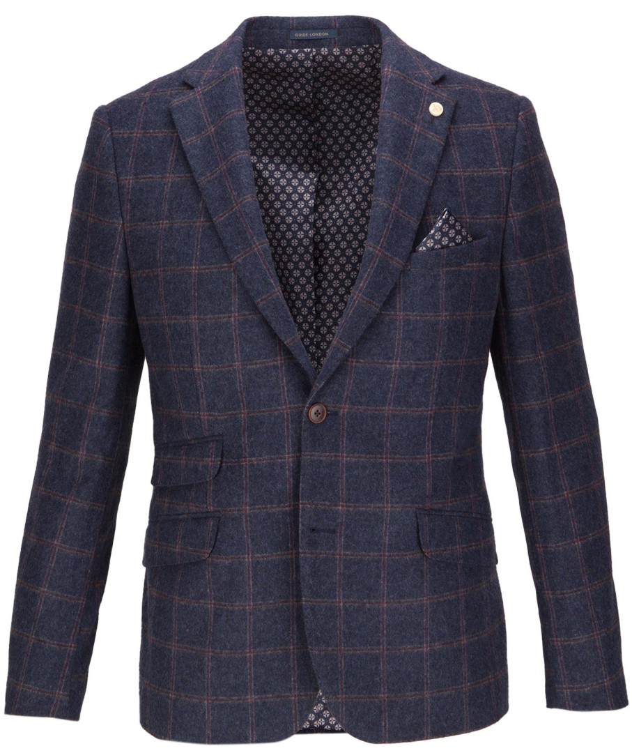 Guide London | Brushed Tweed Checked Blazer