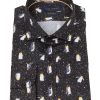 Guide London | Long Sleeve Penguin Print Shirt Black