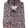 Guide London | Long Sleeve Black Base Floral Print Shirt Black/Pink