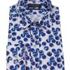 Guide London | Bluberry Print Long Sleeve Shirt Blue