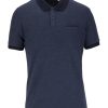 Guide London | Hidden Skull Print Smart Polo Blue