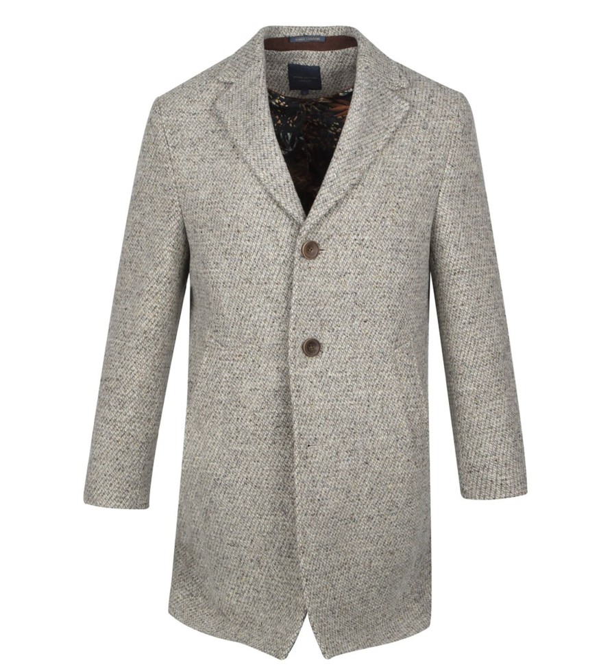 Guide London | Textured Wool Overcoat Grey