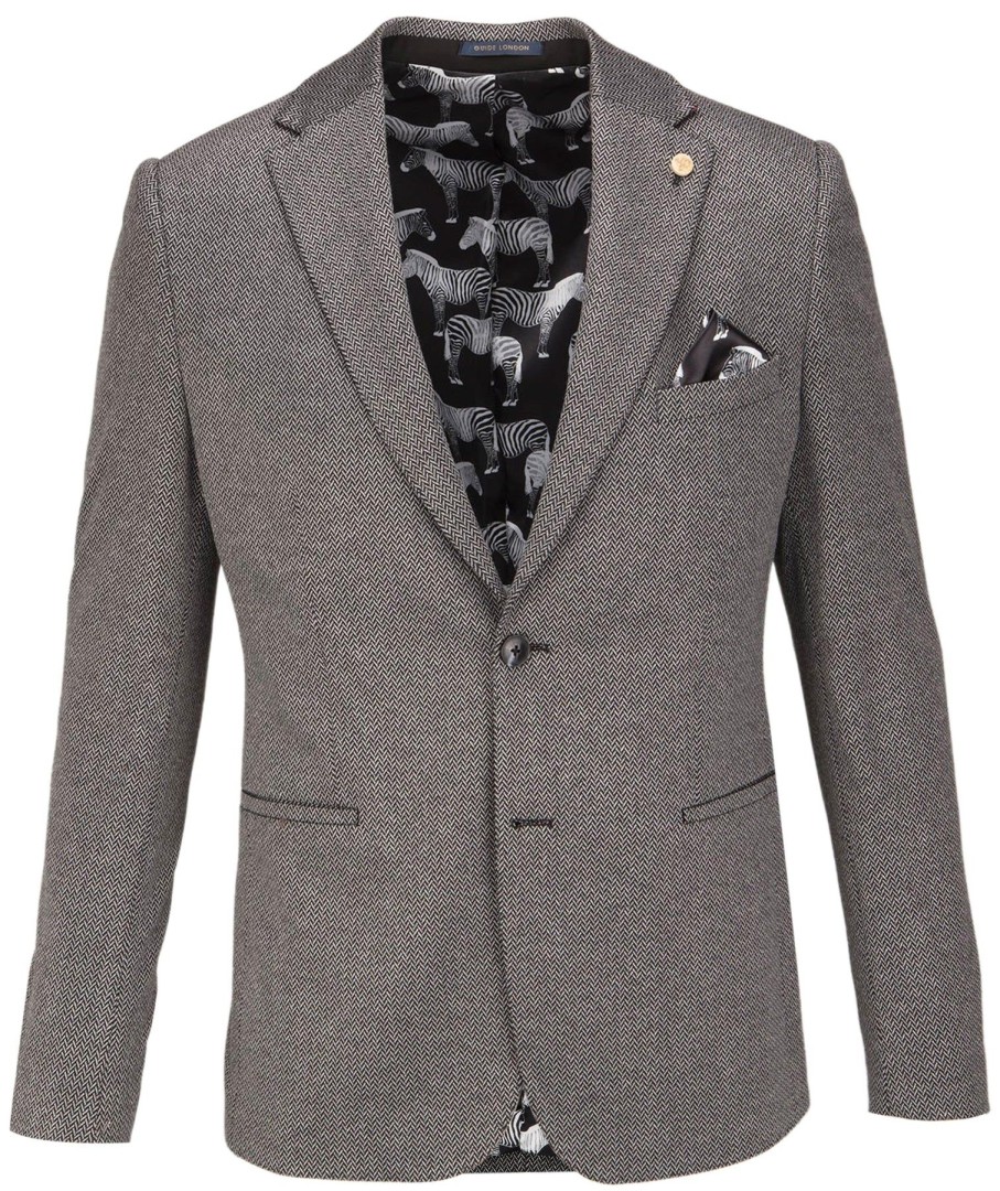 Guide London | Knitted Formal Blazer Black