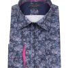 Guide London | Skull Pattern Long Sleeve Shirt Blue